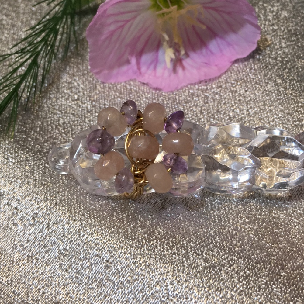 Wire Wrapped Ring Amethyst Ring.. - image 2
